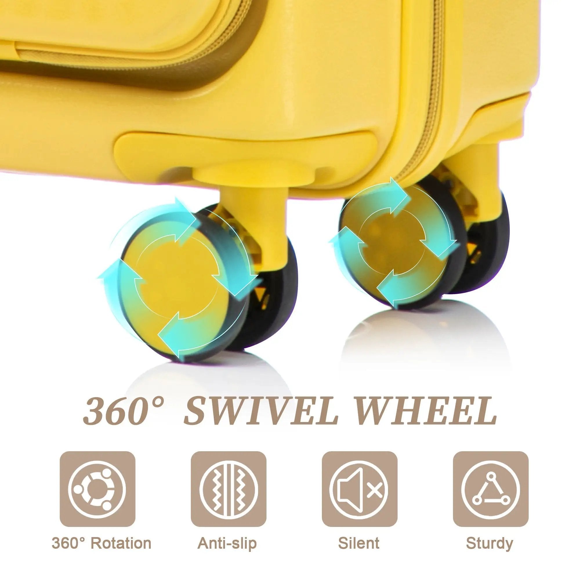 14'/20' 2-Piece ABS Spinner Wheel Luggage Set with Combination Lock by HouseOfZazla