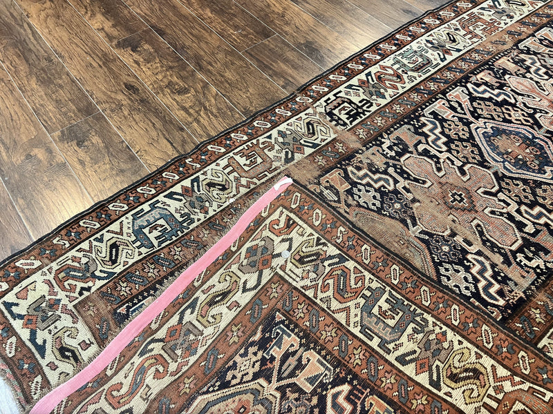 Antique Persian Tribal Runner Rug 4.6 x 9.8, Kurdish Runner, Rug for Hallway or Kitchen, 1920s Carpet, Wool Handmade Rug by Jewel Rugs
