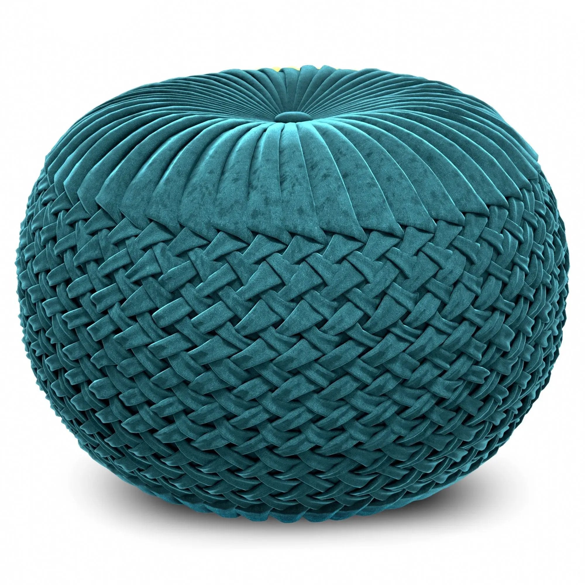 Grafton - Handcrafted Round Pouf by HouseOfZazla