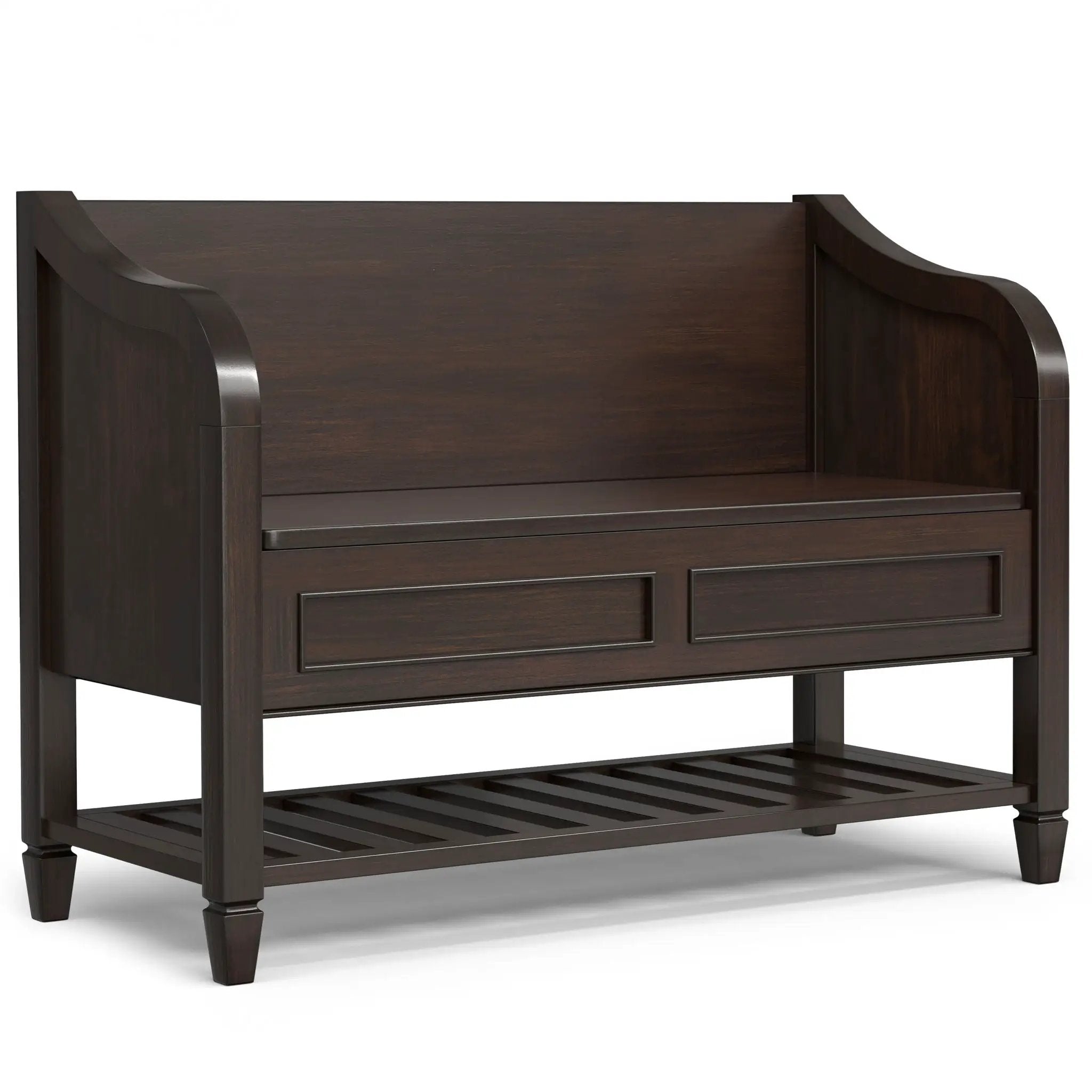 Connaught - Entryway Storage Bench With Shelf - Chestnut by Unique Piece Furniture