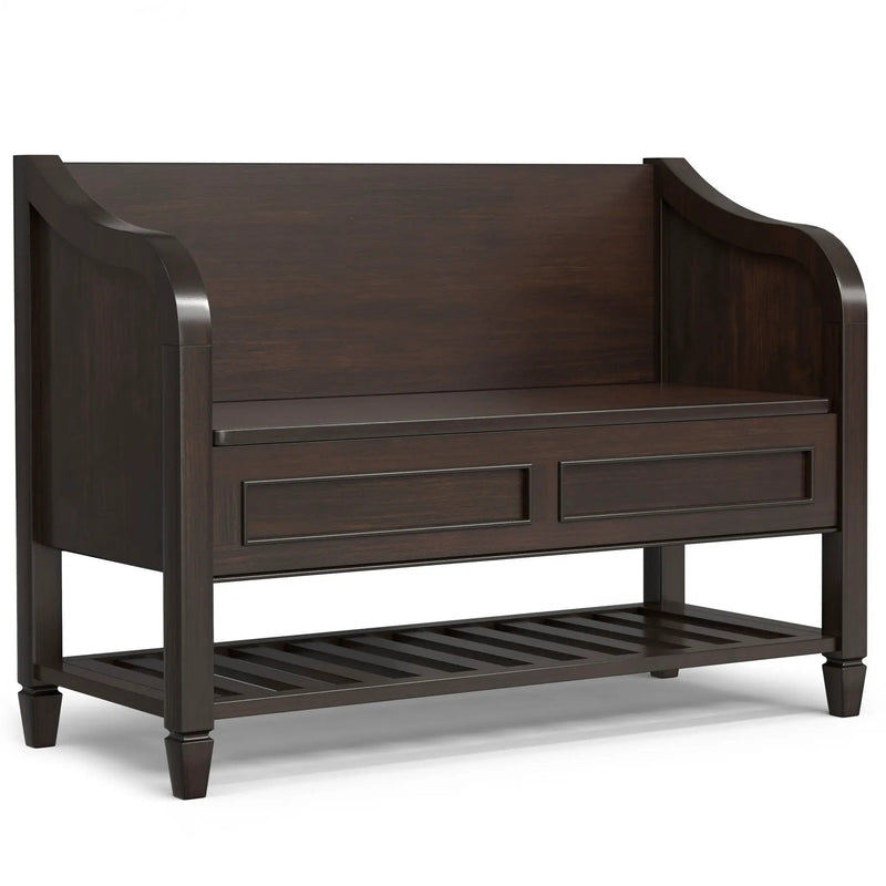Connaught - Entryway Storage Bench With Shelf - Chestnut by Unique Piece Furniture