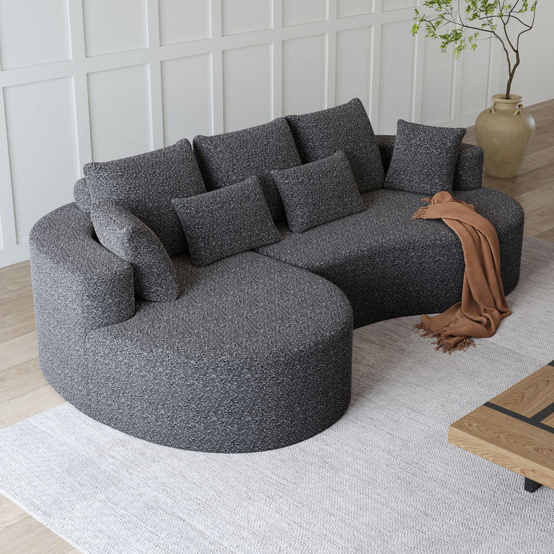 Curved Oversized Sectional Sofa With Extra Deep Seat by HouseOfZazla