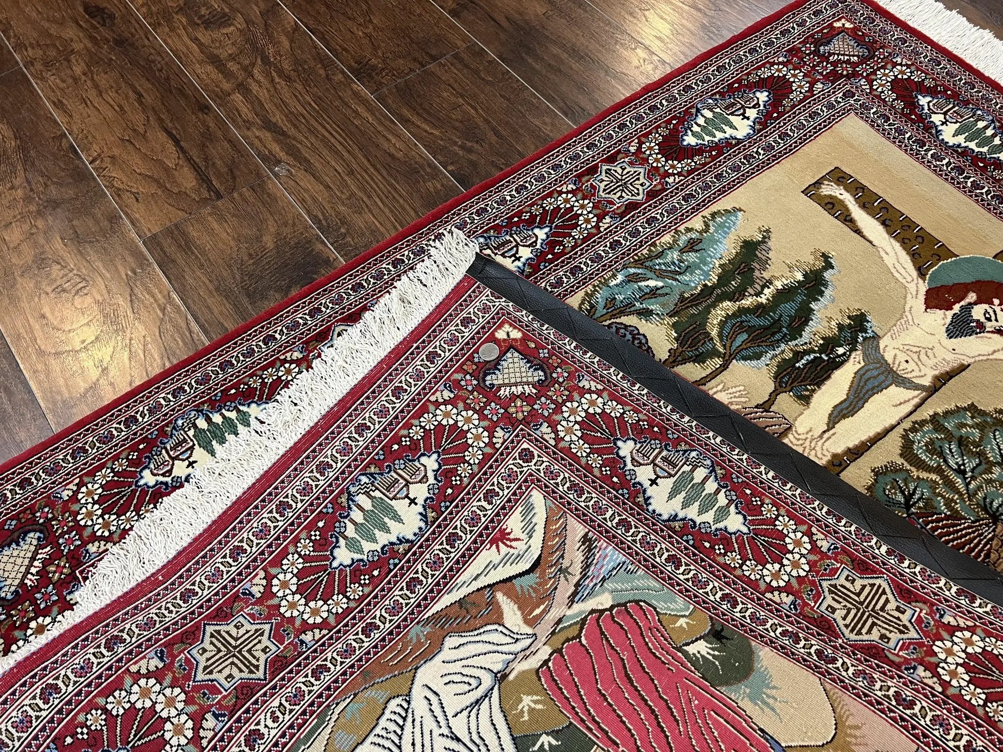 Persian Kashan Pictorial Rug 3x5 - Jesus on Cross by Jewel Rugs