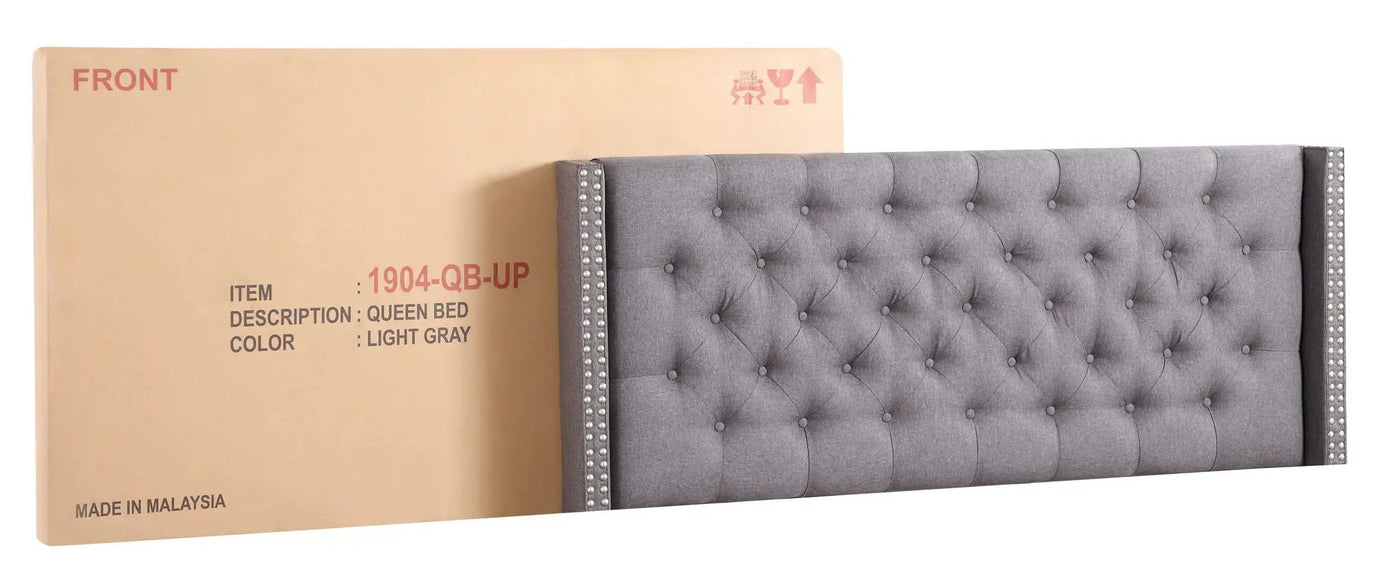 Nailhead Bed Transitional Vibrant by HouseOfZazla