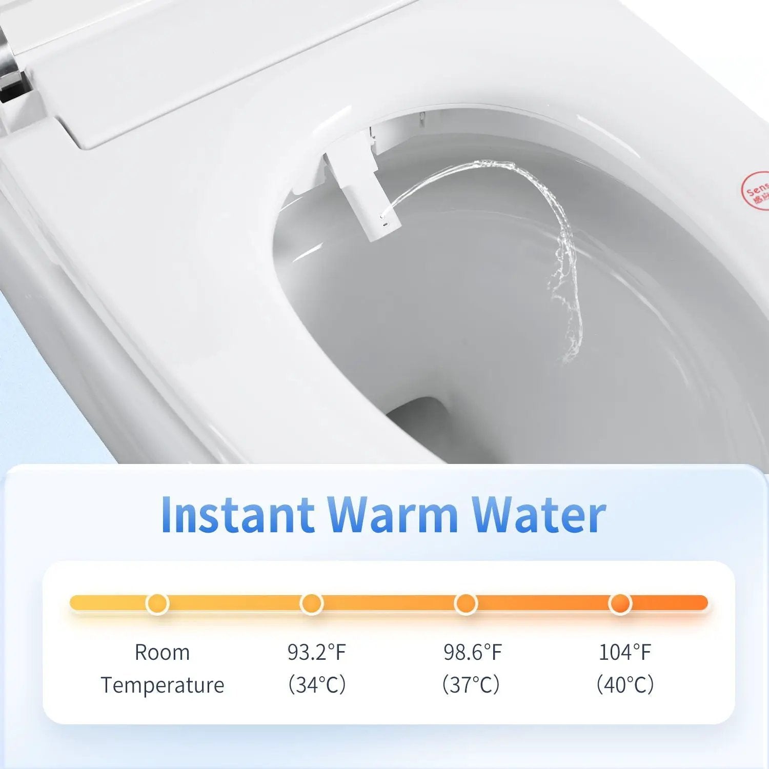 Tankless Smart Toilet With Bidet Built In, 1 Piece Bidet Toilet Seat, Auto Flush, Heated Seat, Warm Water And Dry, Adjustable Temp, Remote Control Side Know - White by HouseOfZazla