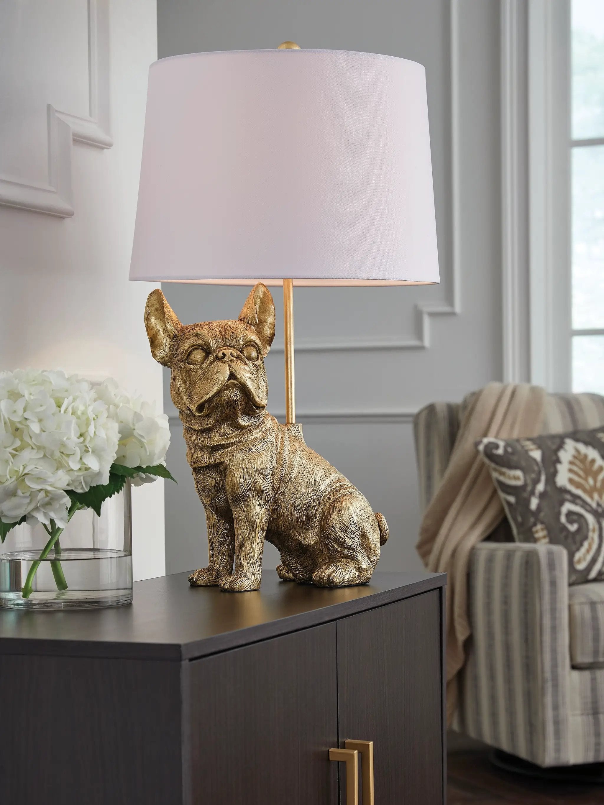 Wadeland - Poly Table Lamp - Gold Finish by Unique Piece Furniture