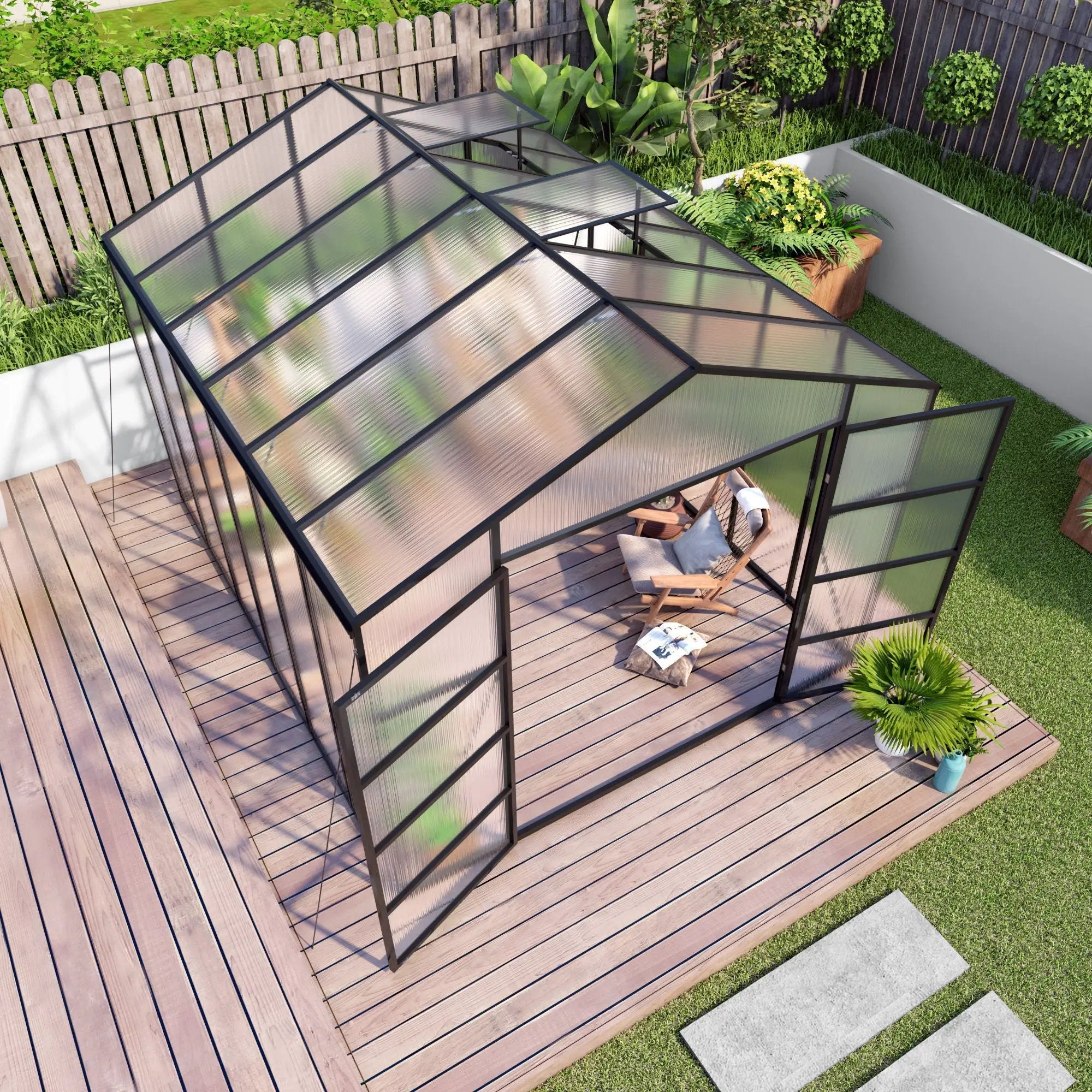 Gain Height Windproof house All Season Outdoor Garden Shelter by HouseOfZazla