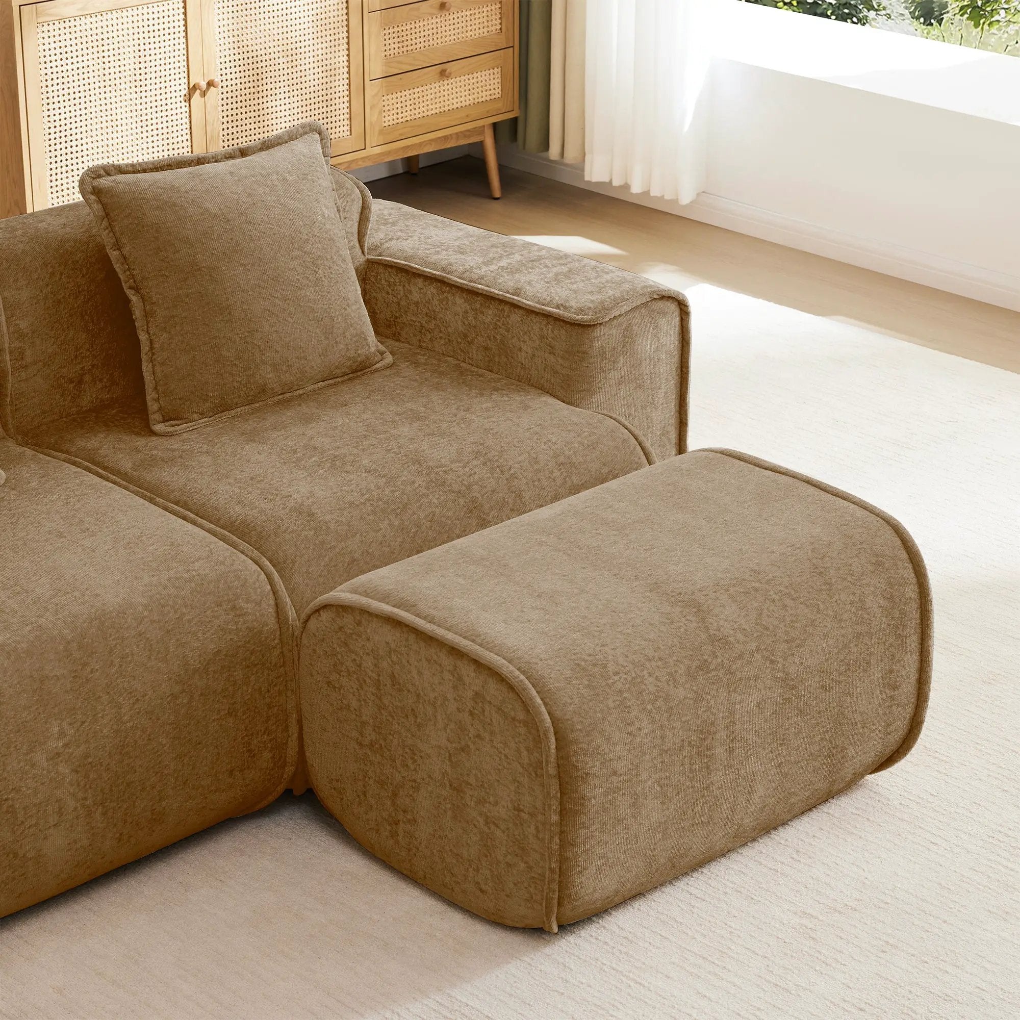 Streamlined Design Modular 4 Seat L Shape Sectional Sofa by HouseOfZazla