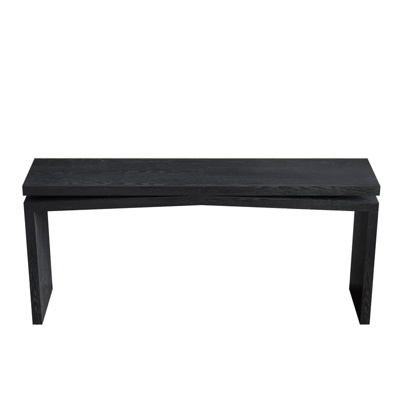 65-Inch Rustic Solid Wood Veneer Console Table by HouseOfZazla
