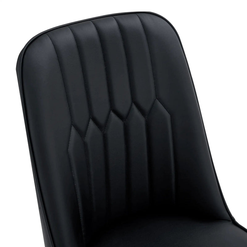 Modern Dining Chairs With Metal Legs And Simple Line Design On Backrest by Unique Piece Furniture