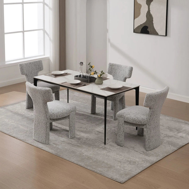 Armless Curved Back Accent Chairs