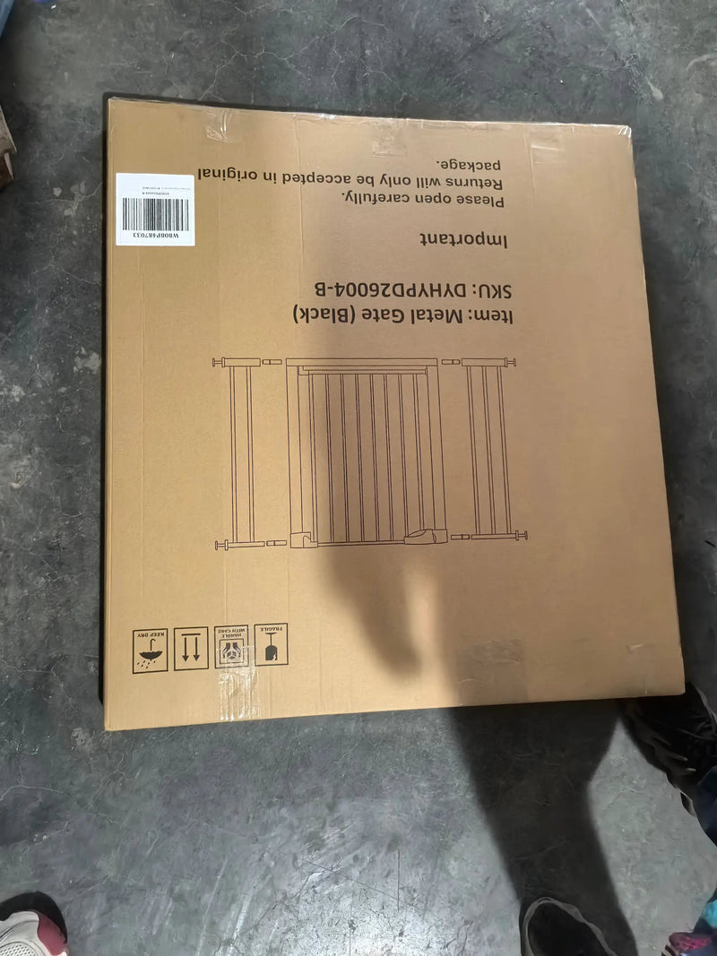 Wide Baby Gate with Wall Protector for Stairs and Doorways by HouseOfZazla