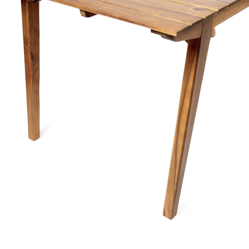 Outdoor 7 Pieces Acacia Wood Dining Set with Taiga 69 Table and Teak Finish by HouseOfZazla