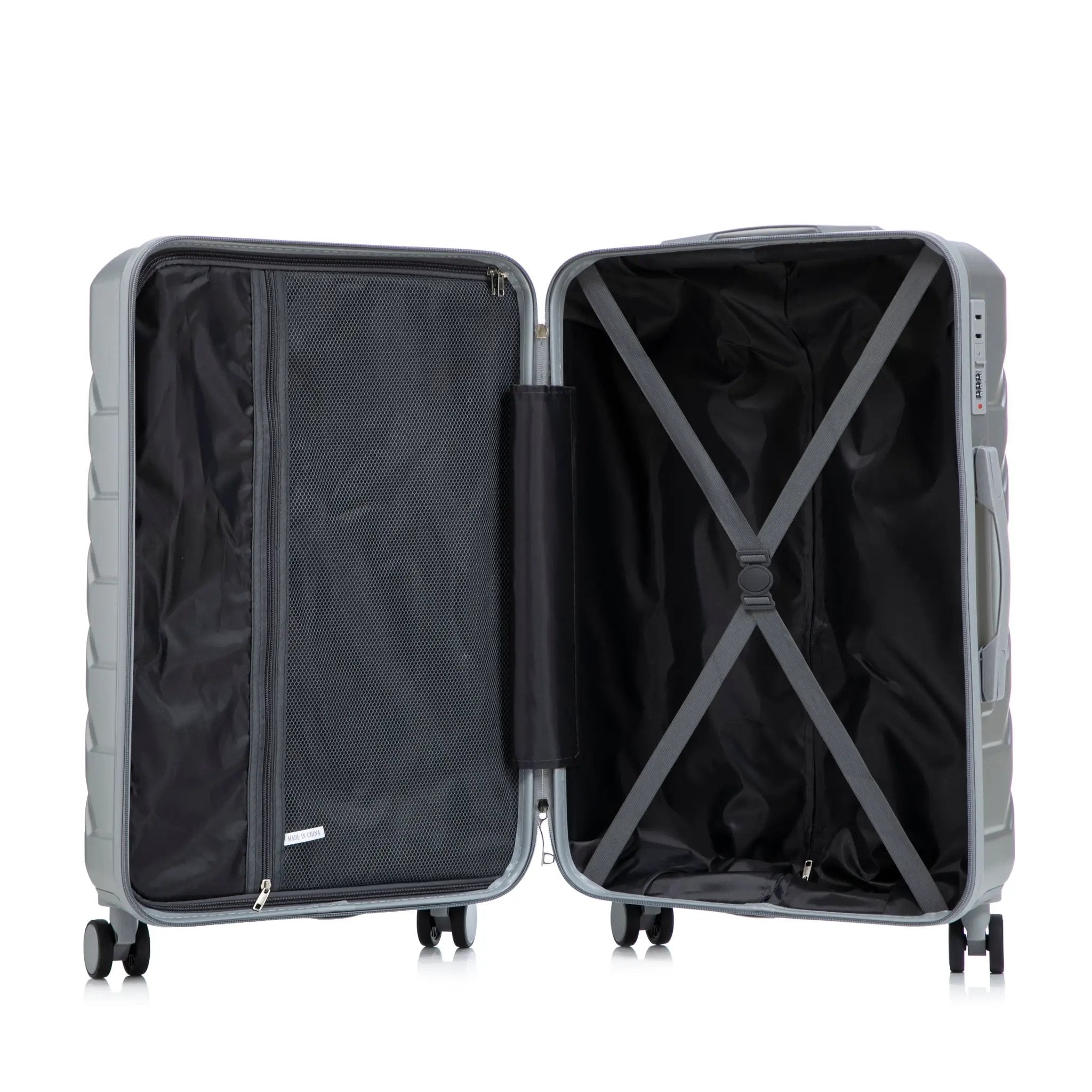 3-Piece ABS Spinner Wheel Luggage Set with Combination Lock by HouseOfZazla