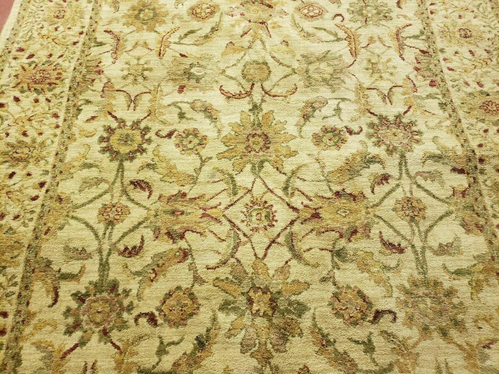 Belgium Power Loomed Rug 5x7, Vintage Oriental Wool Carpet, Beige by Jewel Rugs