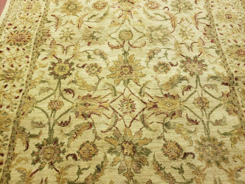 Belgium Power Loomed Rug 5x7, Vintage Oriental Wool Carpet, Beige by Jewel Rugs