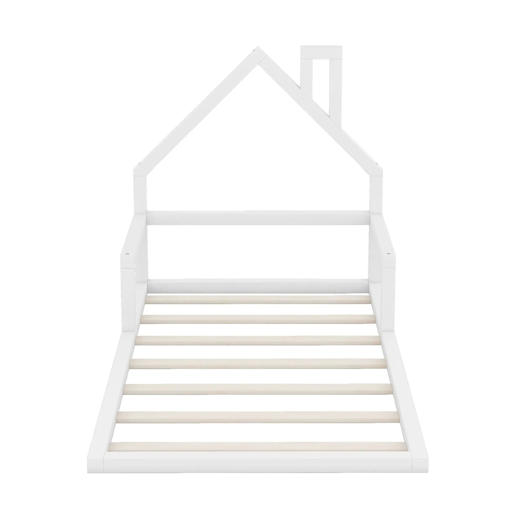 Floor Bed With House Shaped Headboard
