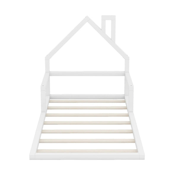 Floor Bed With House Shaped Headboard