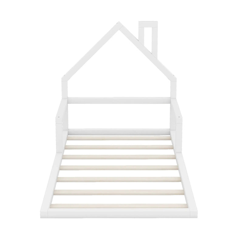 Floor Bed With House Shaped Headboard