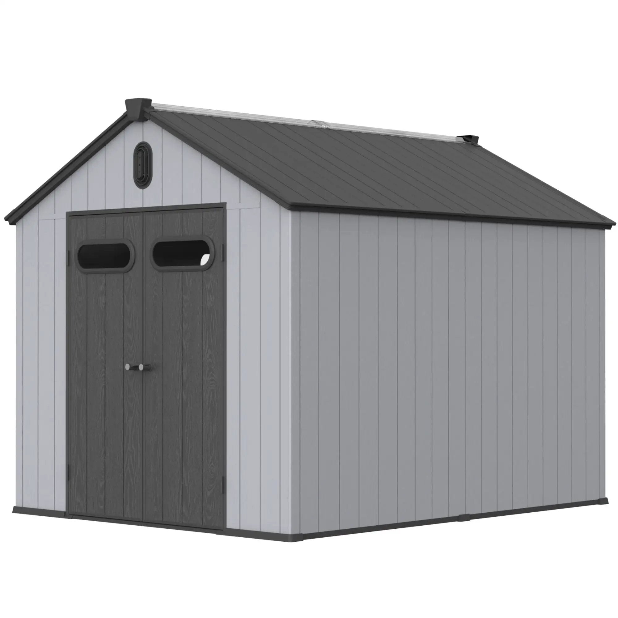 Resin Plastic Storage Shed For Backyard Garden With Spire Tool Storage by HouseOfZazla