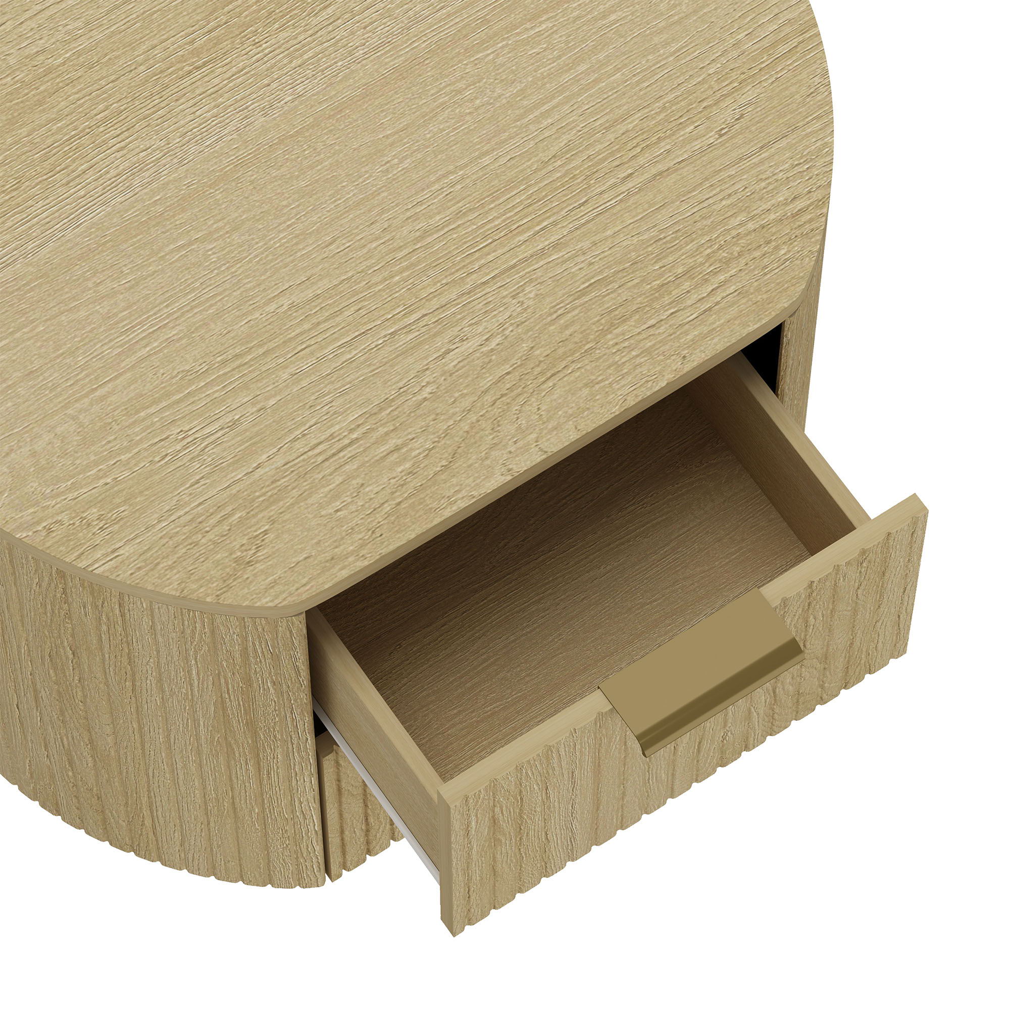 Olivia - Nightstand & 2 Drawers - Oak by HouseOfZazla
