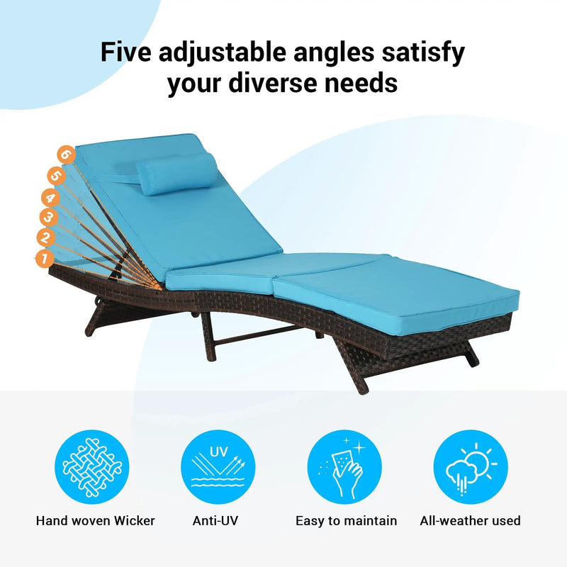 Outdoor Wicker Reclining Chair Set of 2 by HouseOfZazla