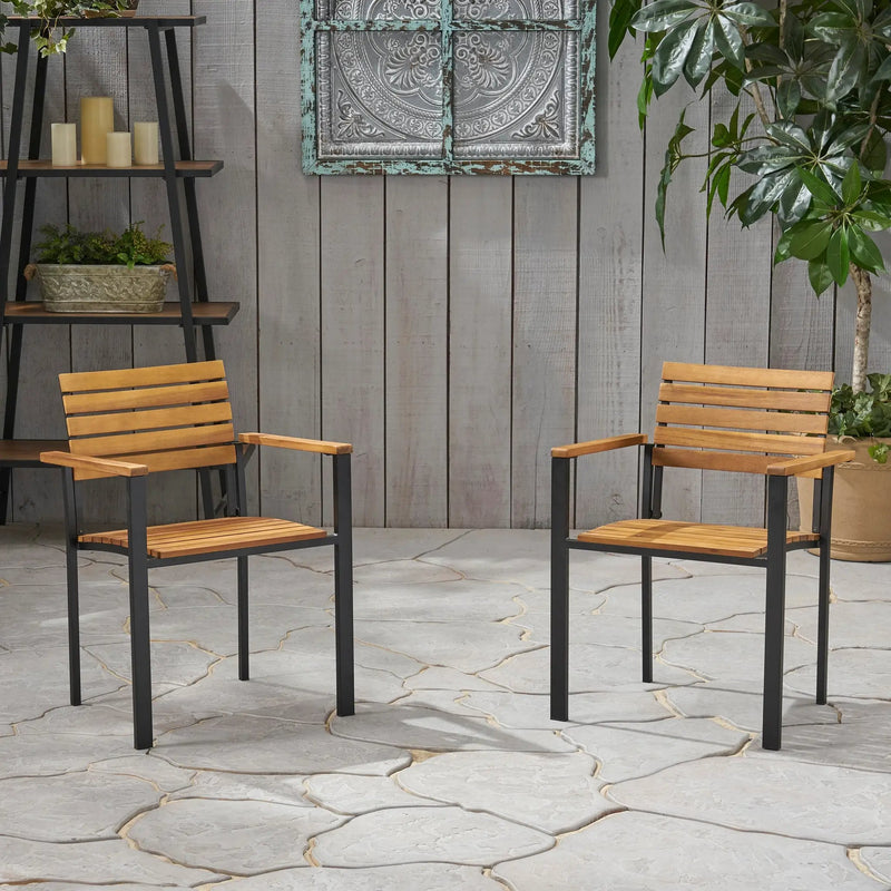 Laris Wood And Metal Chair by HouseOfZazla