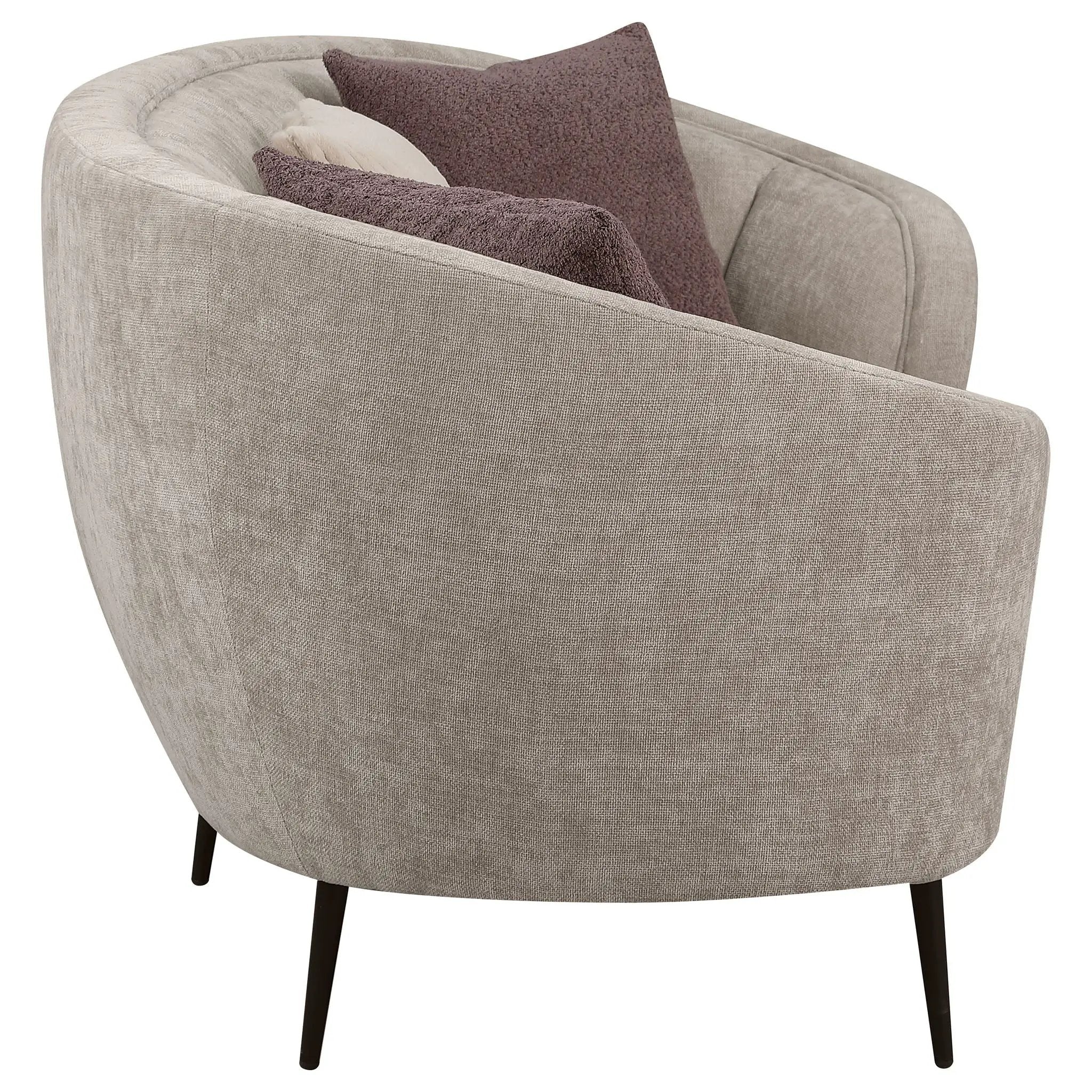 Ellorie 3-piece Upholstered Curved Sofa Set Beige by Unique Piece Furniture
