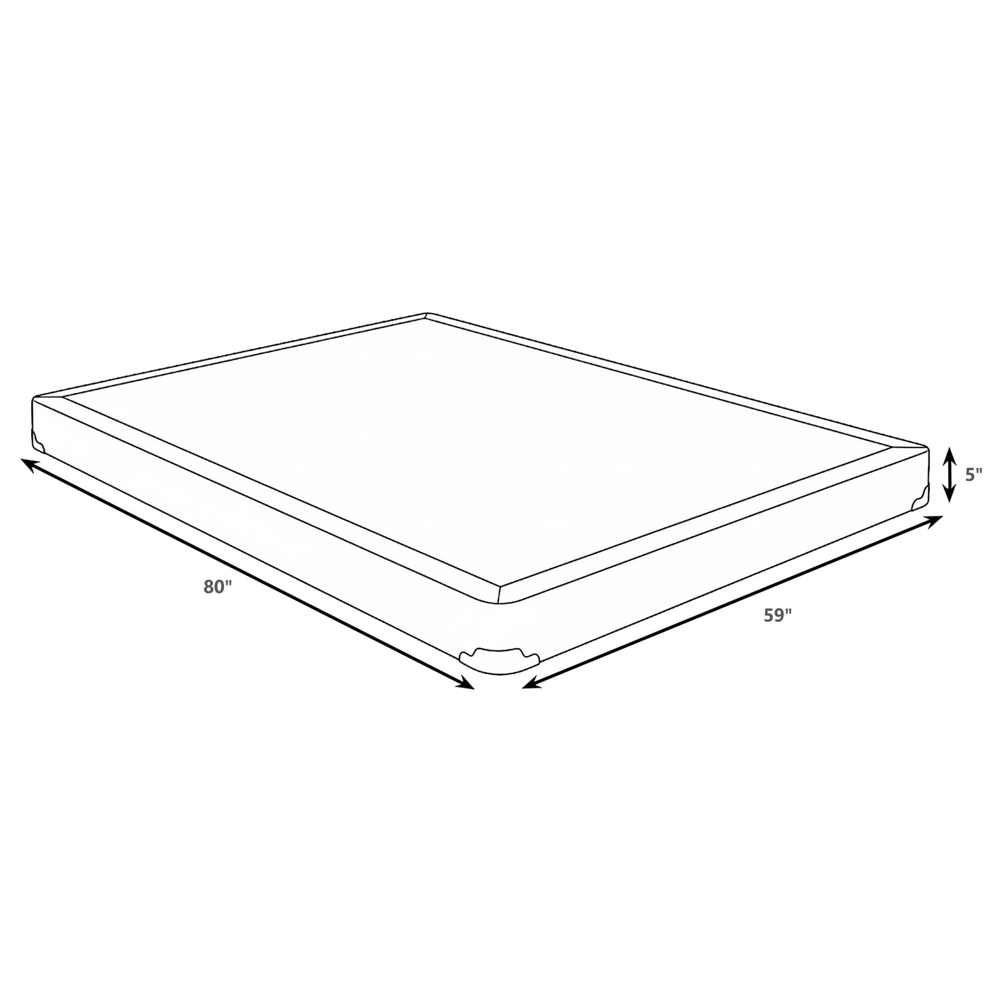 Mercer 5-inch Queen Low Profile Box Spring Foundation by Unique Piece Furniture