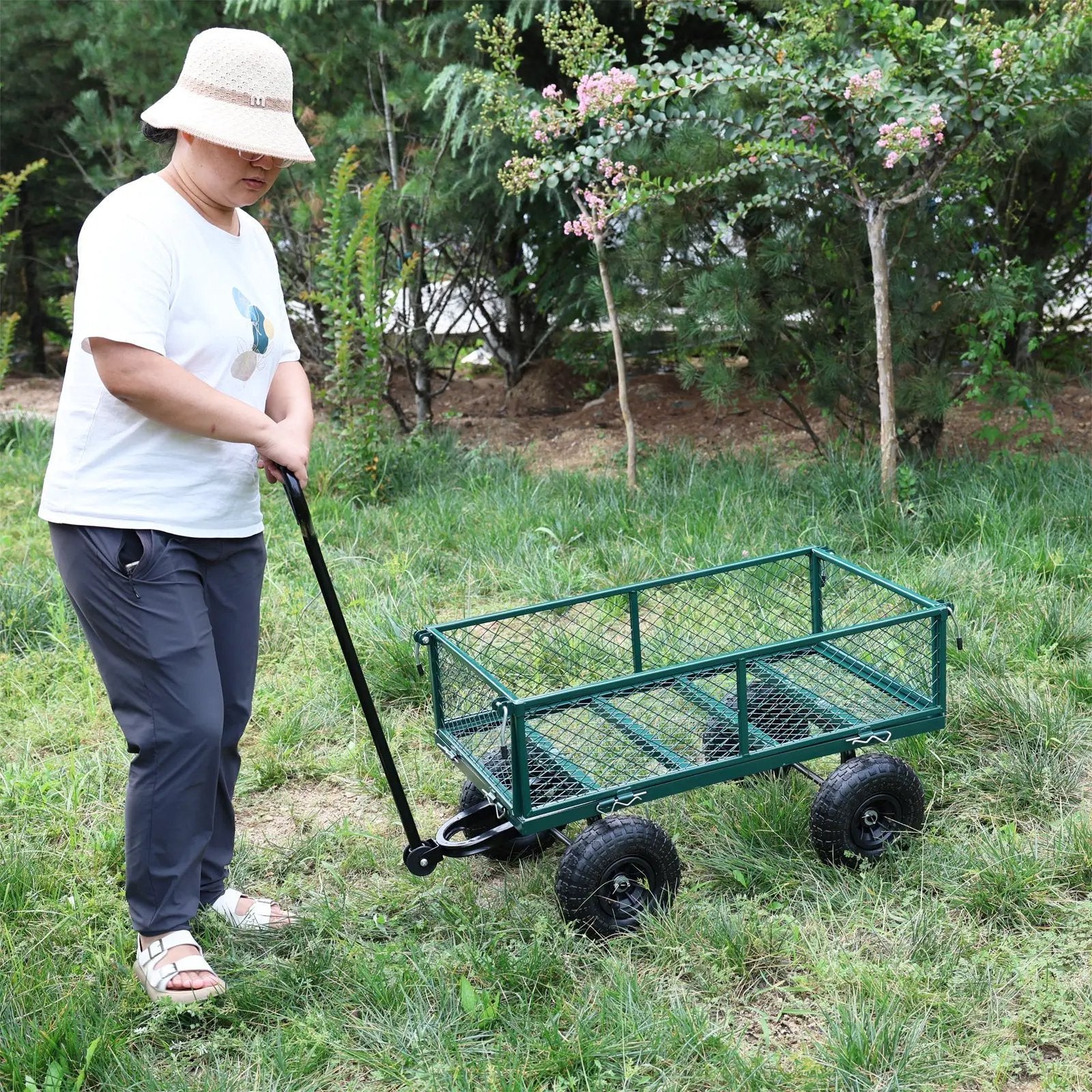 Wagon Cart Garden Cart Trucks in Green by HouseOfZazla