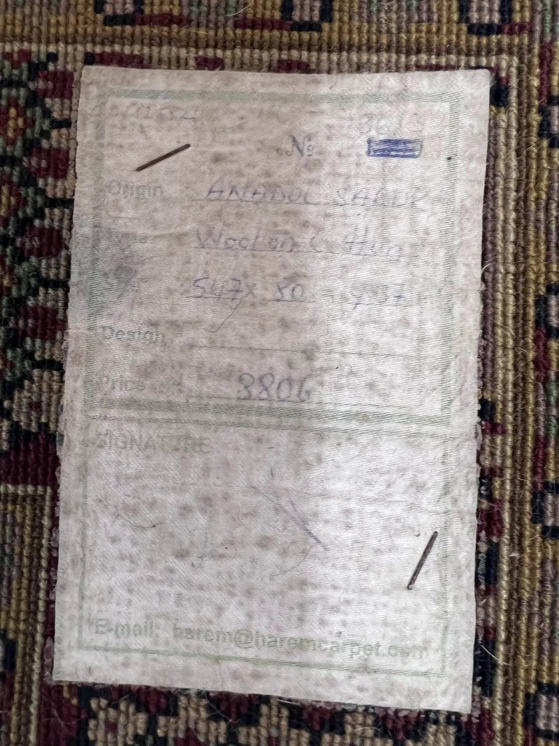 Indo Persian Runner 2.8 x 18, Long Skinny Hallway Wool Runner Rug, Hand Knotted Vintage Floral Allover Traditional Runner Dark Blue Burgundy by Jewel Rugs