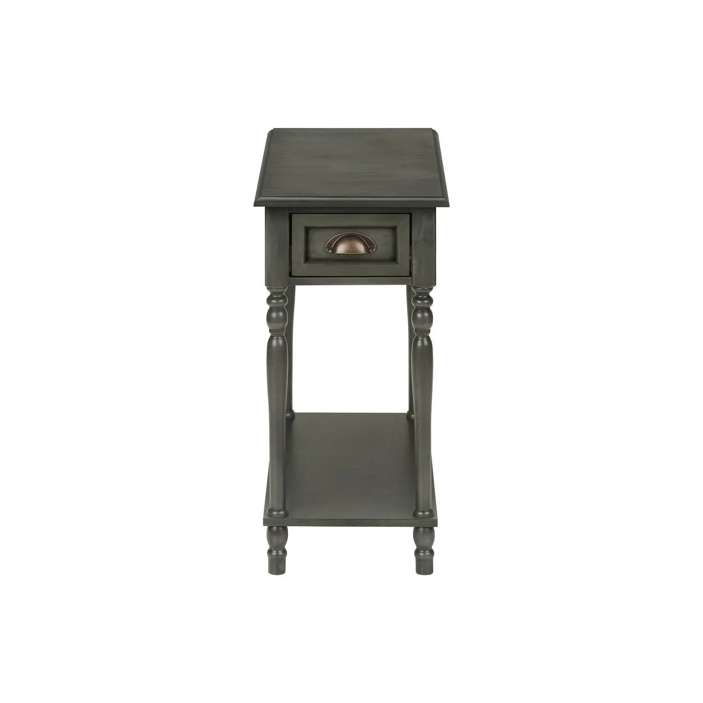 Accent Side Table, 2 Tier, Storage Drawer, Stylish Traditional Design by Unique Piece Furniture