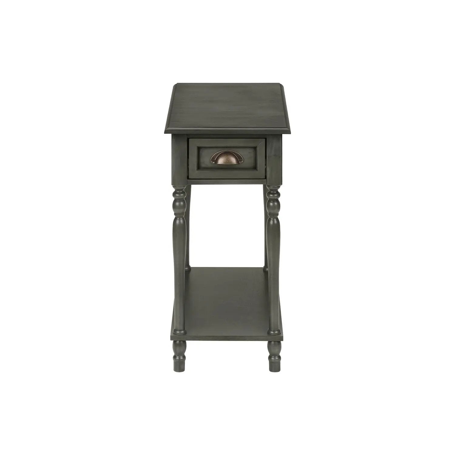 Accent Side Table, 2 Tier, Storage Drawer, Stylish Traditional Design by Unique Piece Furniture