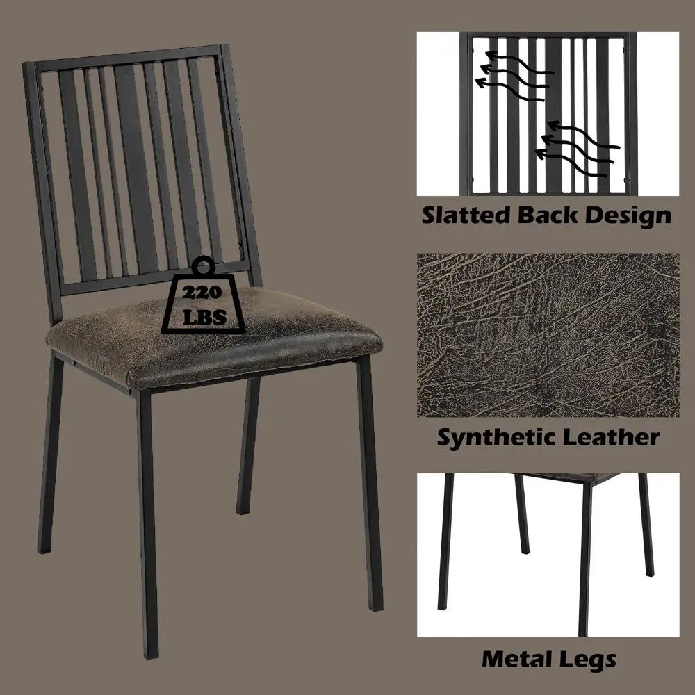 Zudora - Side Chair (Set of 2) - Synthetic Leather & Black by Unique Piece Furniture