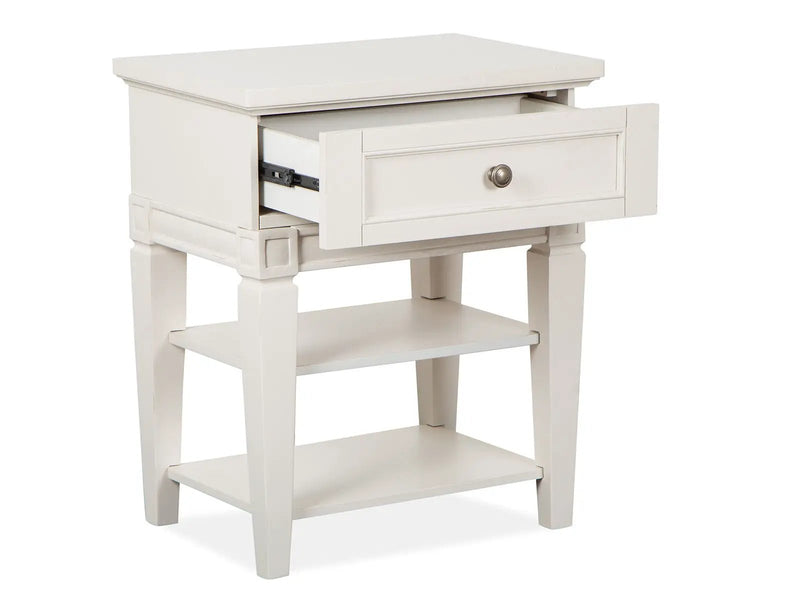 Willowbrook - Open Nightstand - Egg Shell White With Slight Rub Through by Unique Piece Furniture