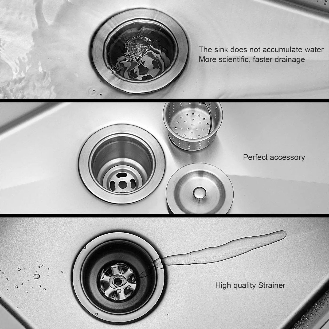 Modern Style Undermount Sink With Stainless Steel, Deep Single Bowl by HouseOfZazla