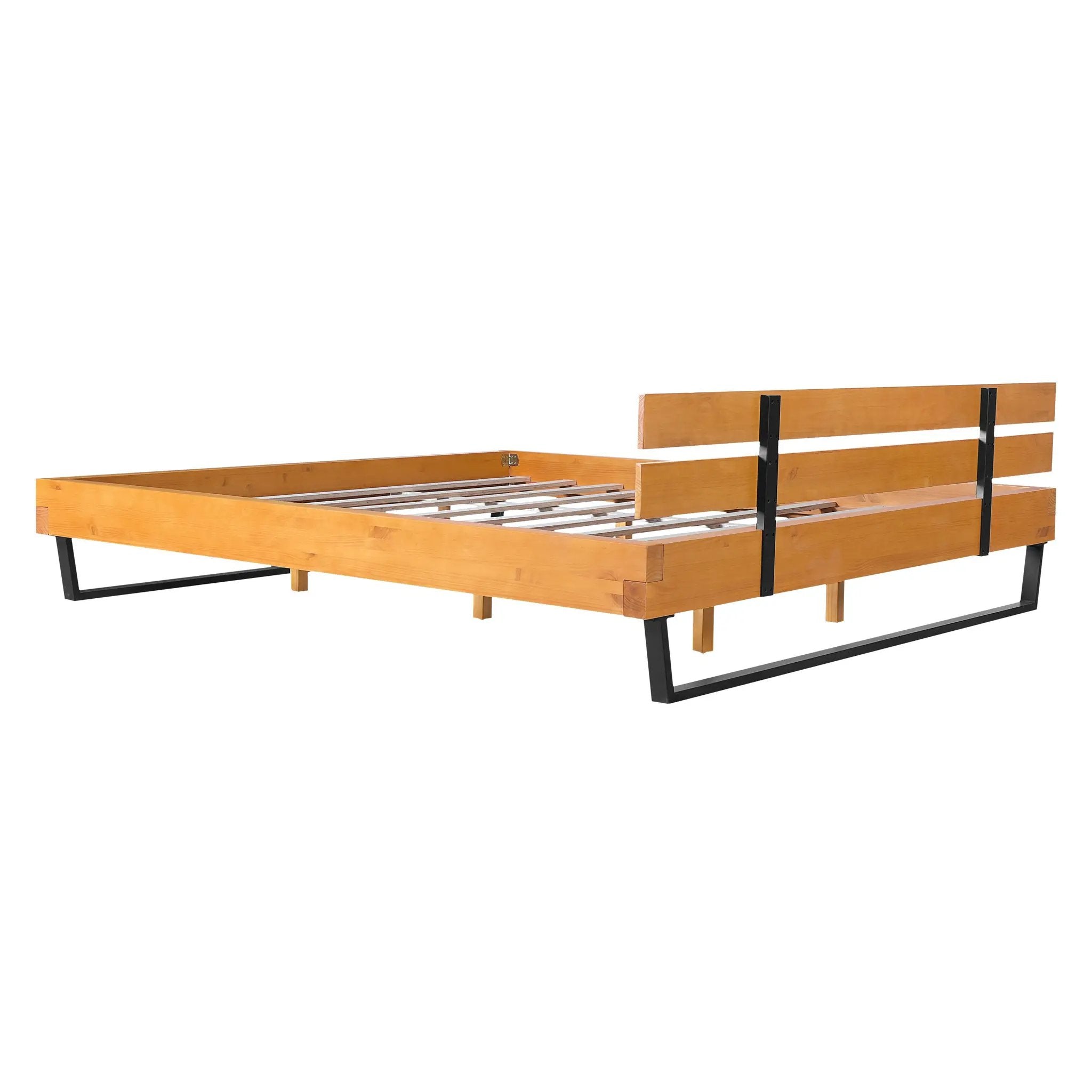 Pine Wood Bed Frame - King Size by HouseOfZazla