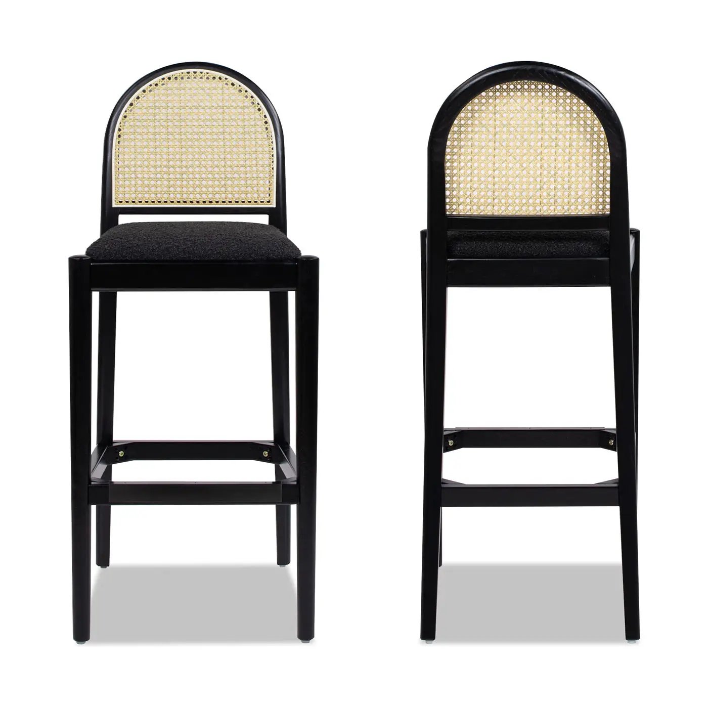 Panama - Curved Back Cane Bar Stool (Set of 2) by Unique Piece Furniture