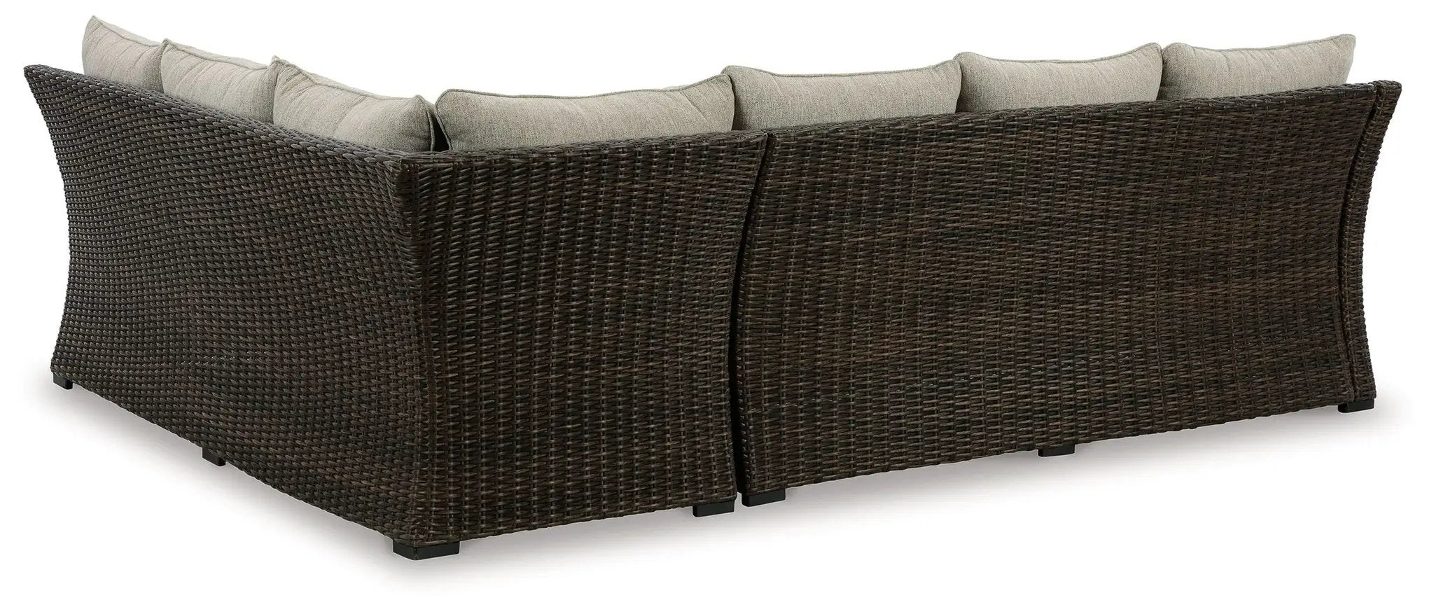 Brook Ranch - Sofa Sectional, Bench With Cushion (Set of 3) - Brown by Unique Piece Furniture