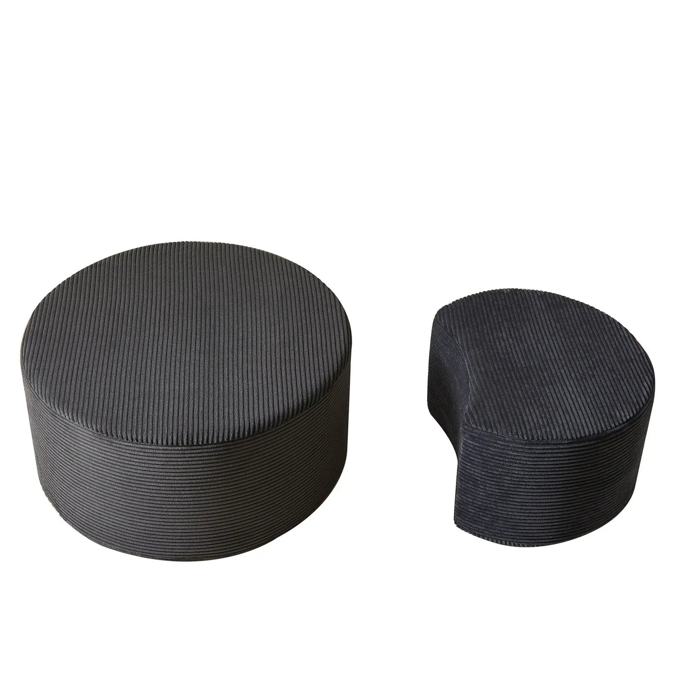 Modern Upholstered Round Coffee Table For Living Room (Set of 2) by HouseOfZazla