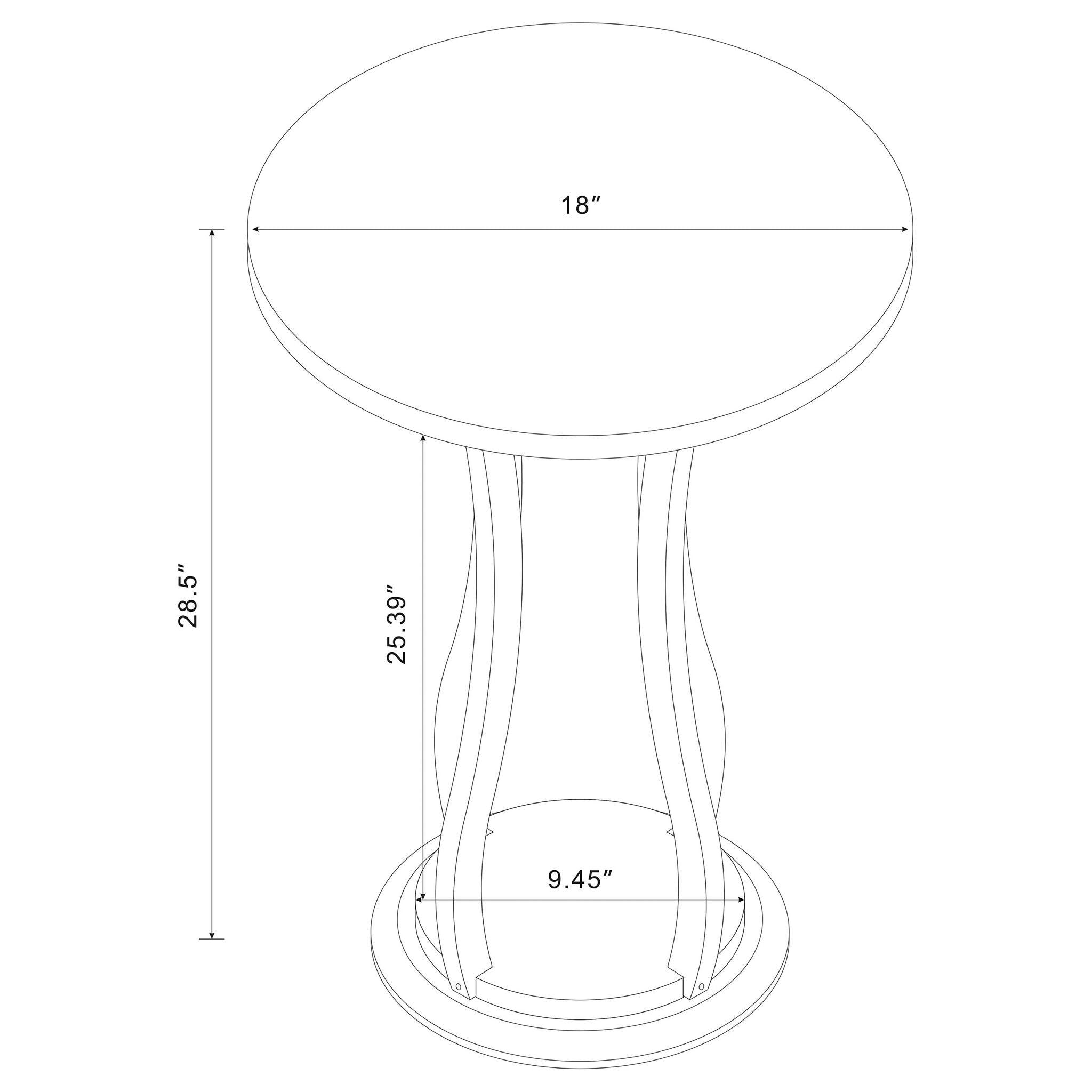 Round Accent Table - Brown by HouseOfZazla