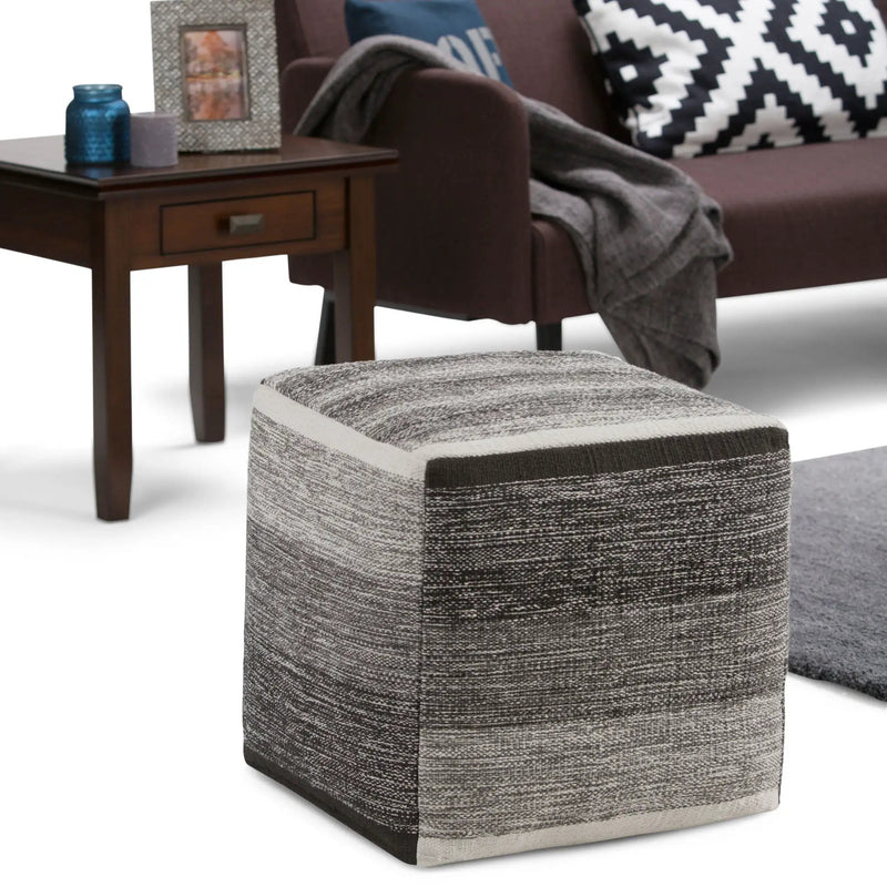 Naya - Upholstered Cube Pouf by HouseOfZazla