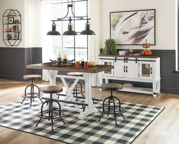 Valebeck - Ensemble table hauteur comptoir