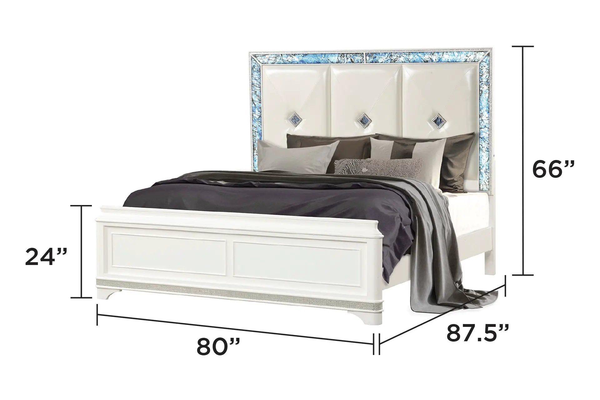 Laguna Modern Style King Upholstered Bed by HouseOfZazla