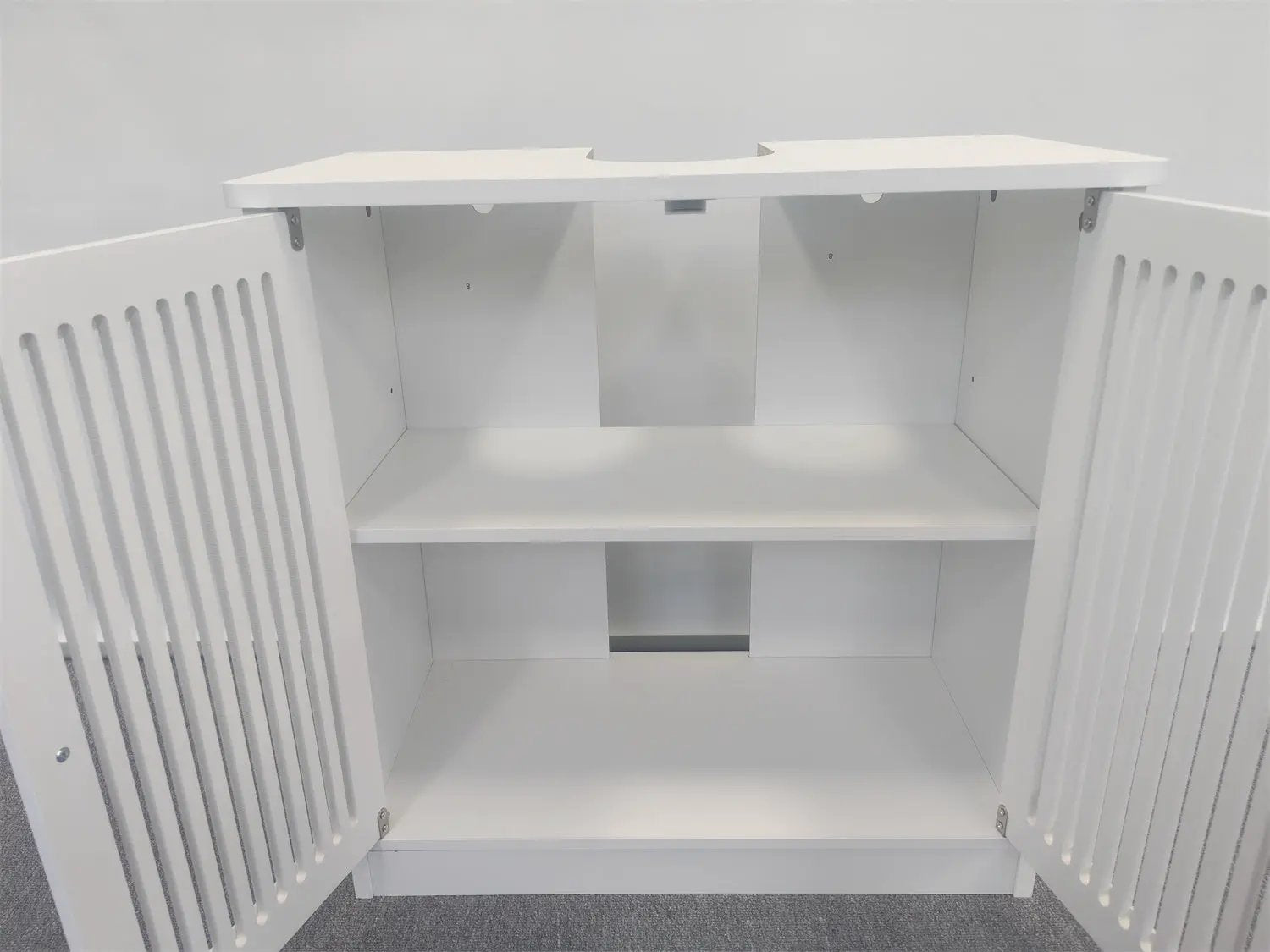 Louvered Double-Door Floor-Standing Bathroom Vanity by HouseOfZazla