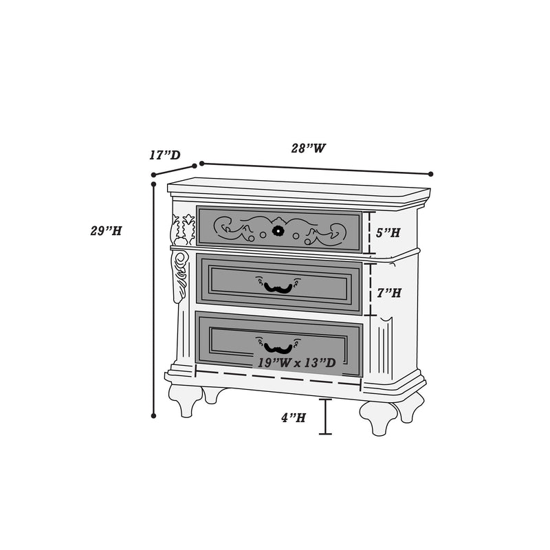 3 Piece Bedroom Set With Tufted Headboard And 2 Nightstands by HouseOfZazla