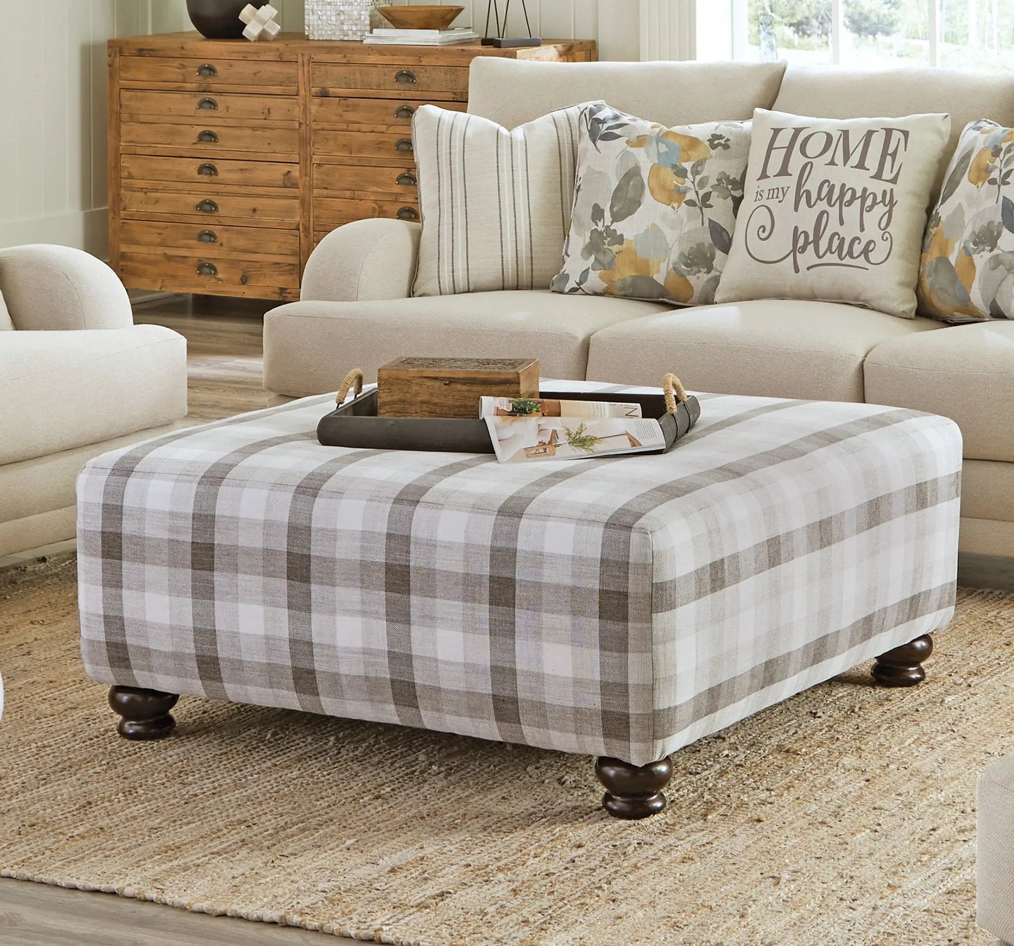 Jonesport - Cocktail Ottoman - Mica by Unique Piece Furniture