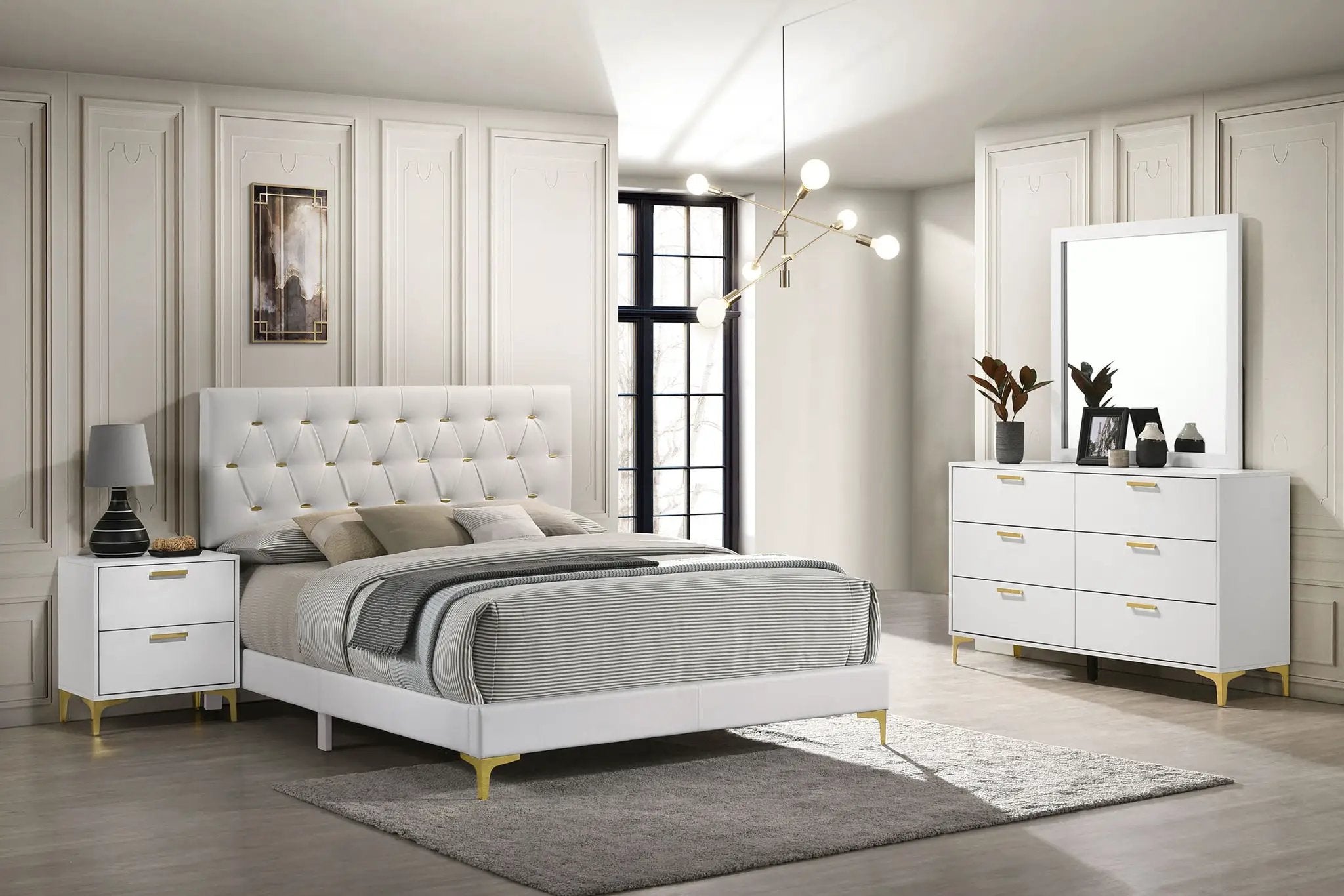 Kendall 4-piece Eastern King Bedroom Set White by Unique Piece Furniture
