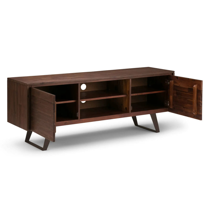 Lowry - TV Media Stand - Distressed Charcoal Brown by Unique Piece Furniture