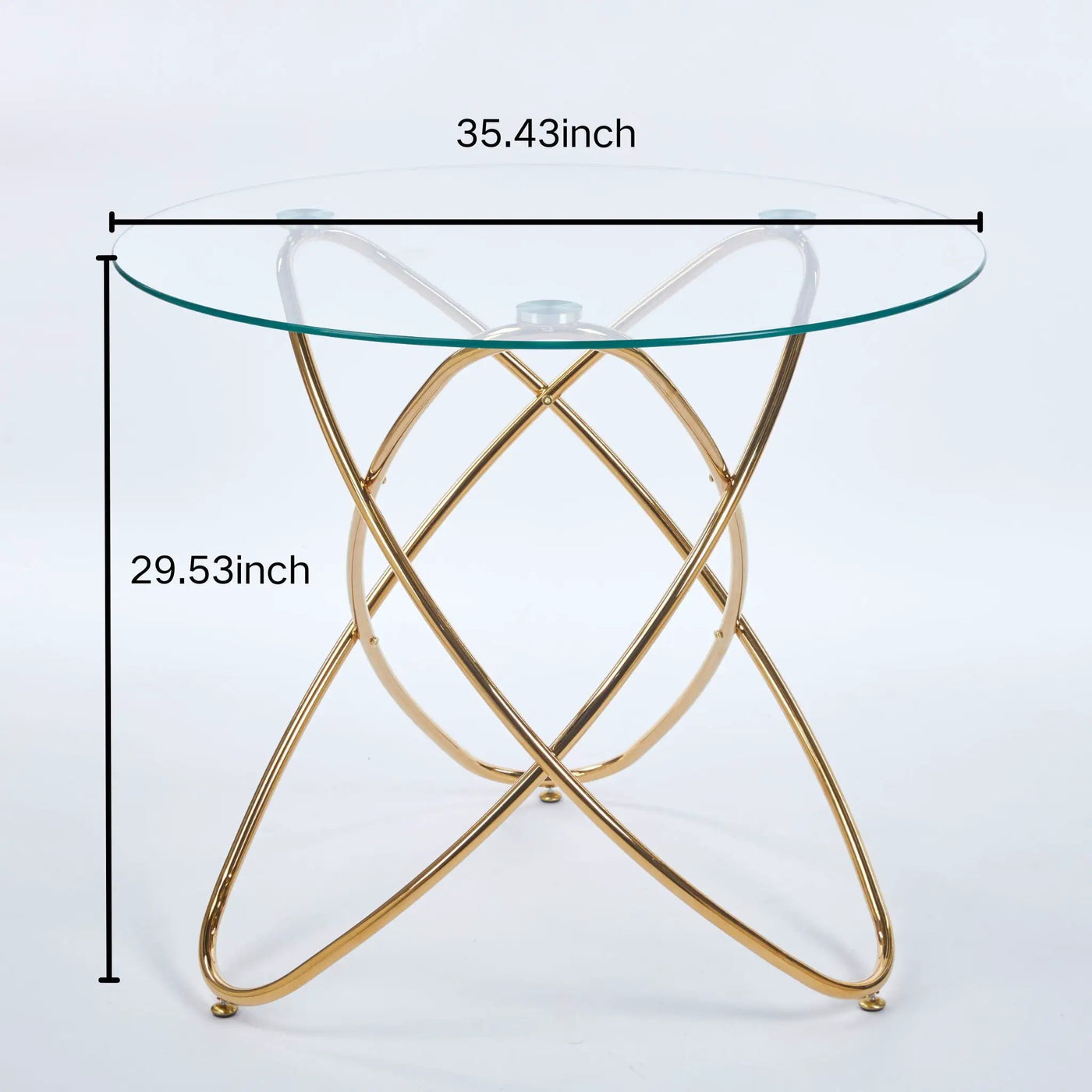 Metal Leg Dining Table With Tempered Glass Top by Unique Piece Furniture